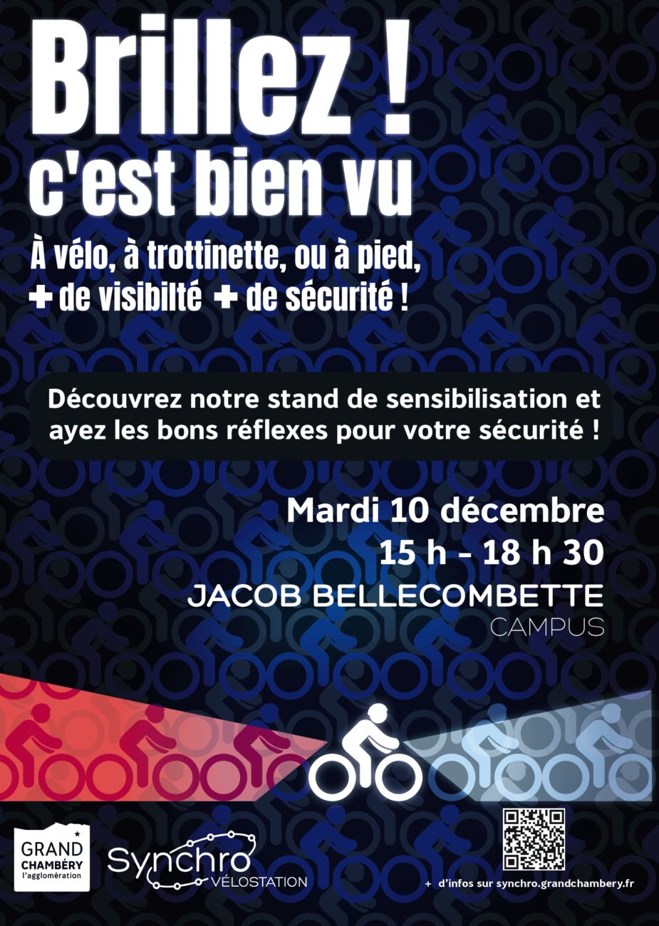 Brillez c’est bien vu! RDV le 10 décembre 2024 sur le campus  de Jacob