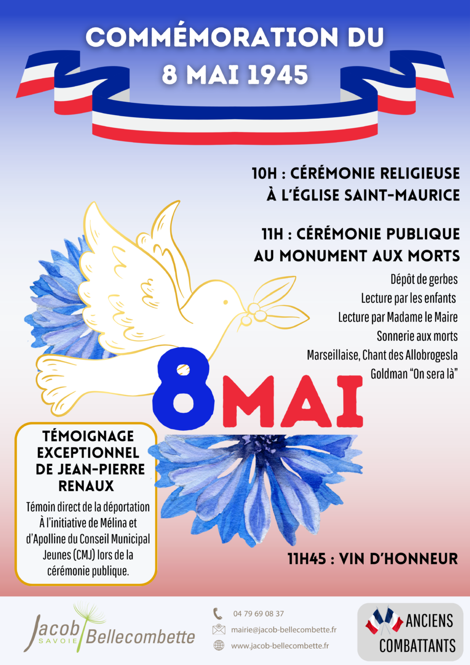 Commémoration du 8 mai 1945 à Jacob-Bellecombette