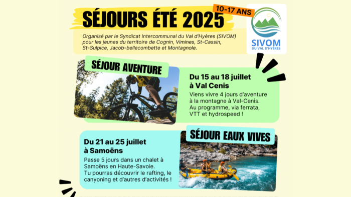 L’été des 10-17 ans avec le SIVOM