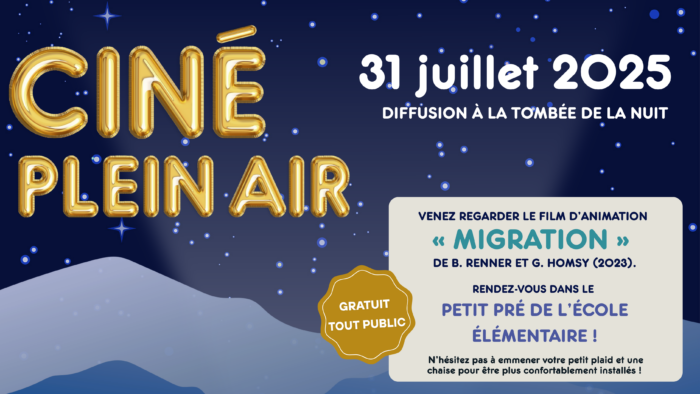 Ciné plein’air – 31 juillet 2025