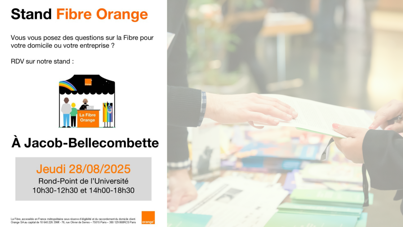 Orange installe un stand Fibre à Jacob-Bellecombette le 28 août 2025