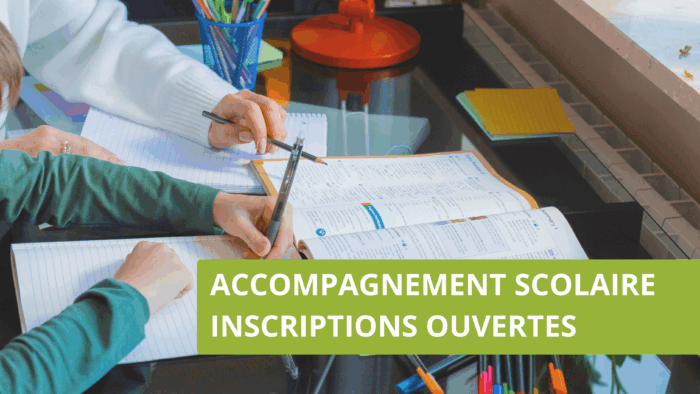 Accompagnement scolaire – Les inscriptions sont ouvertes !