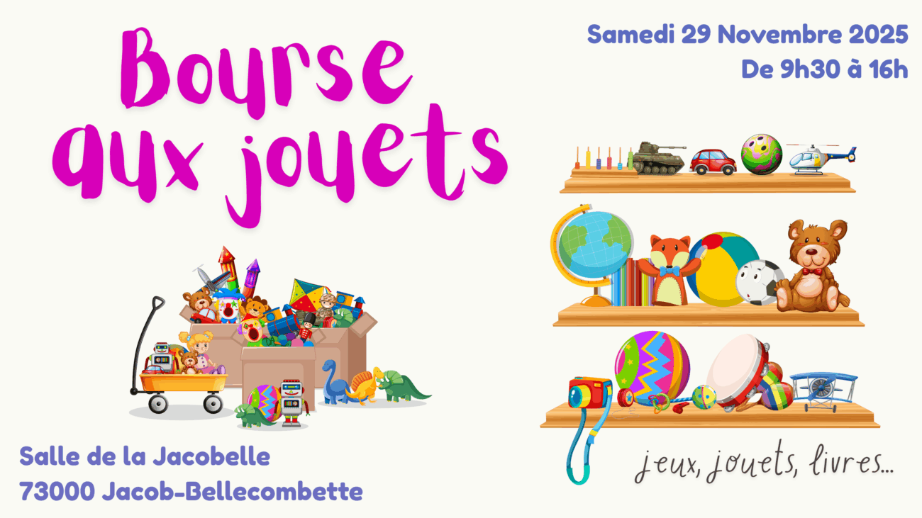 Préparez Noël avec la Bourse aux jouets de Jaco Activités ! Sam. 29 novembre