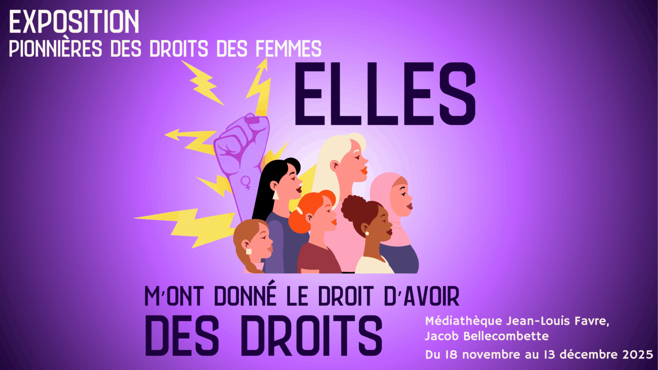 Exposition “Pionnières du droit des femmes” à la Médiathèque