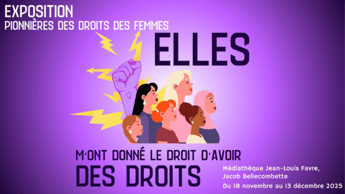 Exposition “Pionnières du droit des femmes” à la Médiathèque