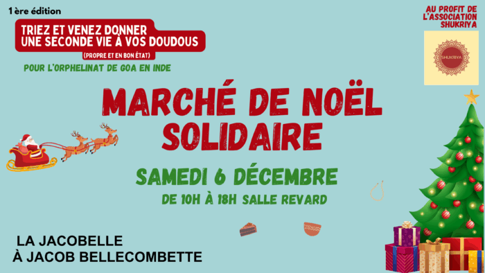 Marché de Noël solidaire Shukriya – Sam.6 décembre