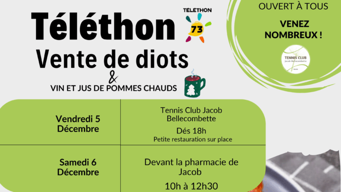 Téléthon 2025 à Jacob-Bellecombette – 5 & 6 Déc.