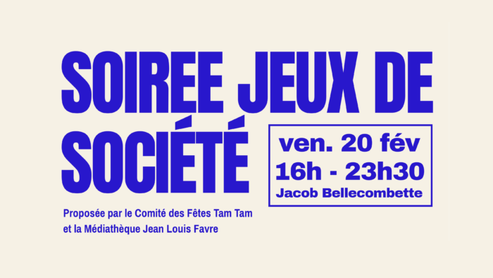 Soirée jeux de société à Jacob-Bellecombette – Vend. 20/02
