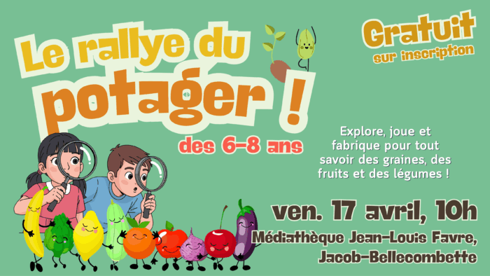 Atelier “Tout savoir sur les graines, fruits et légumes” pour les 6-8 ans – ven. 17/04