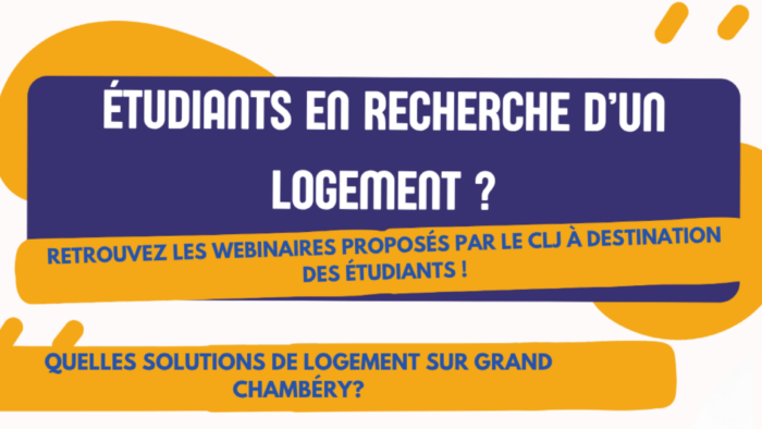 Logement étudiant : participez aux webinaires gratuits du C.L.J pour préparer votre rentrée !