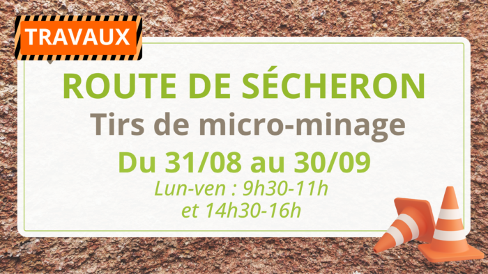 Travaux Route de Sécheron : tirs de micro-minage du 31 août au 30 septembre 2026