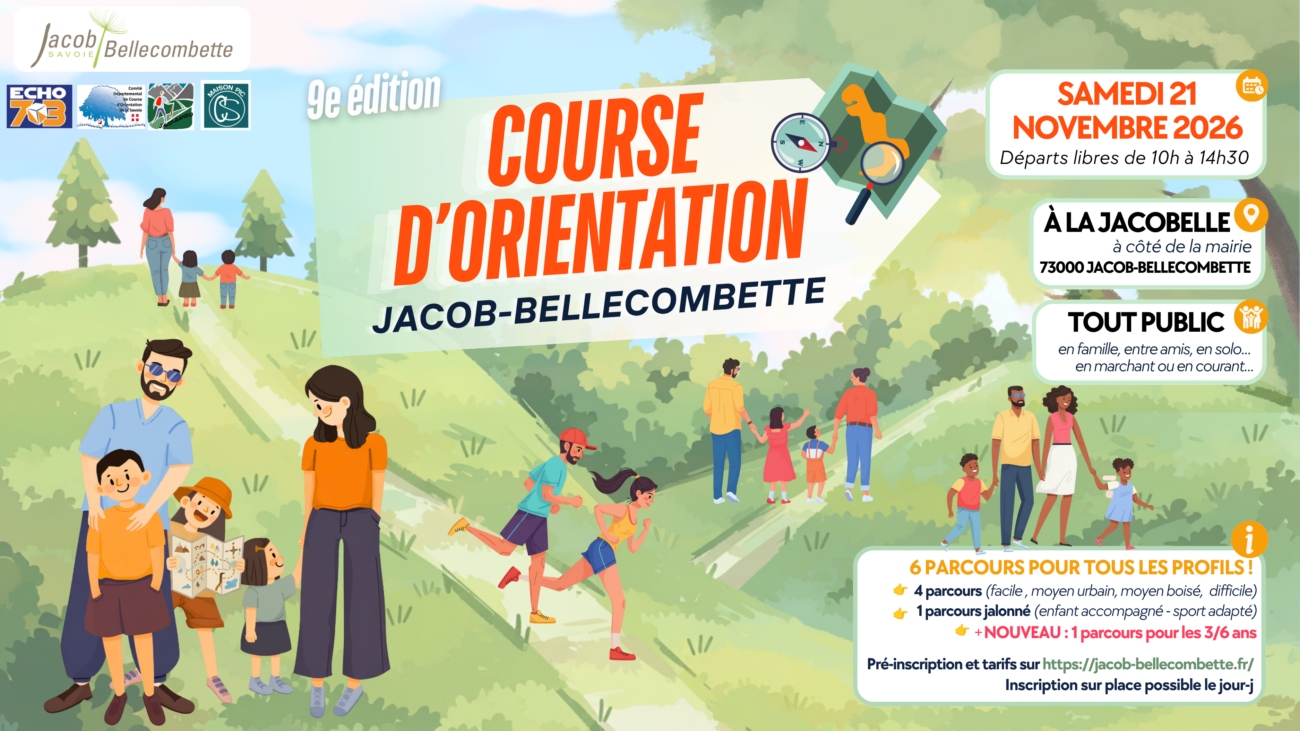 Inscrivez-vous à la Course d’orientation de Jacob-Bellecombette : 9e édition le samedi 21 novembre 2026 !