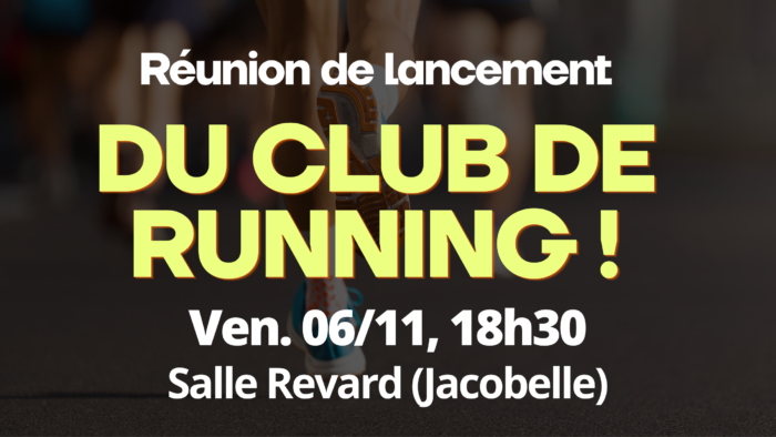 Club de running : temps d’échange et de co-construction – Ven.06/11