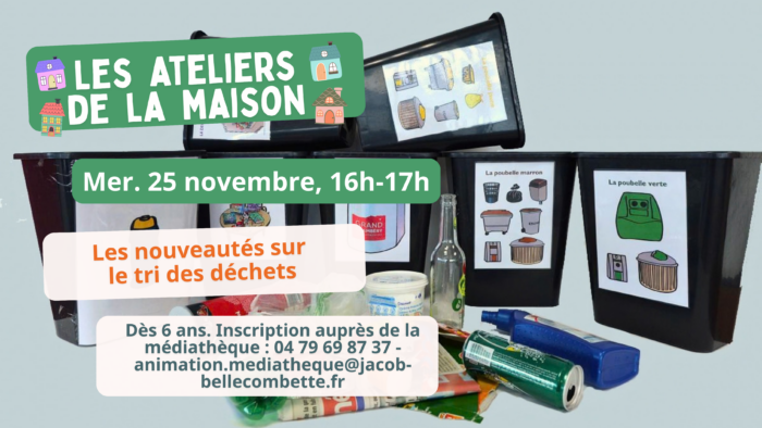 Atelier, jeux et nouveautés sur le tri des déchets – Mer. 25/11